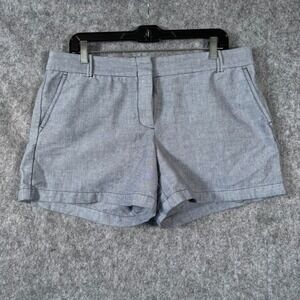 J‎ Crew Classic Chambray Shorts Womens 12 Blue 4.5 Inch boho Classic Minimalist